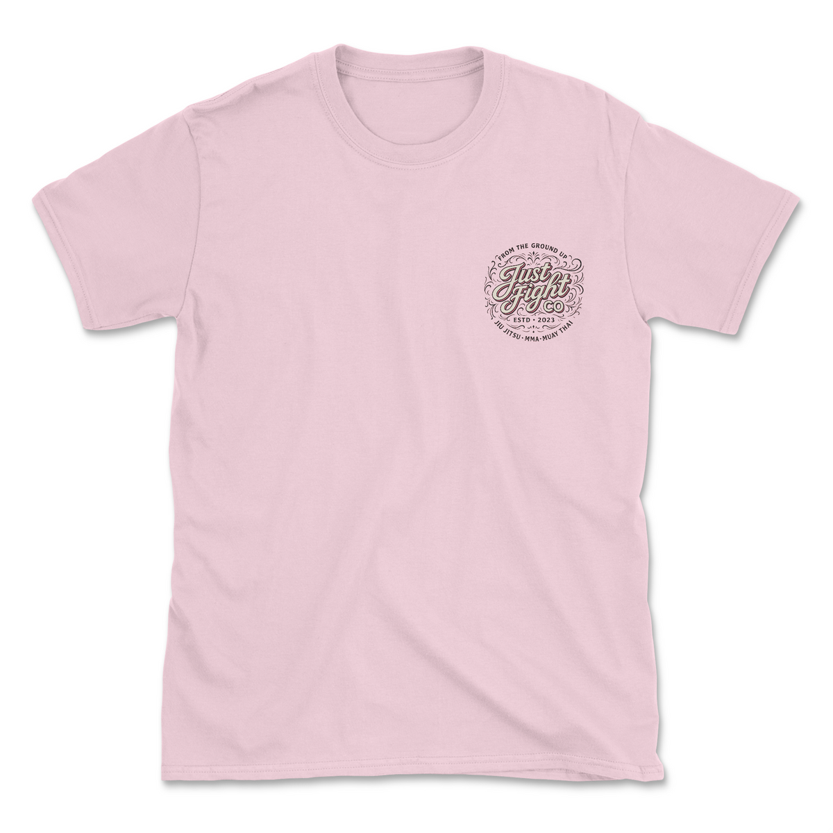 Just Fight Co. Foundations Tee – Pink & Black