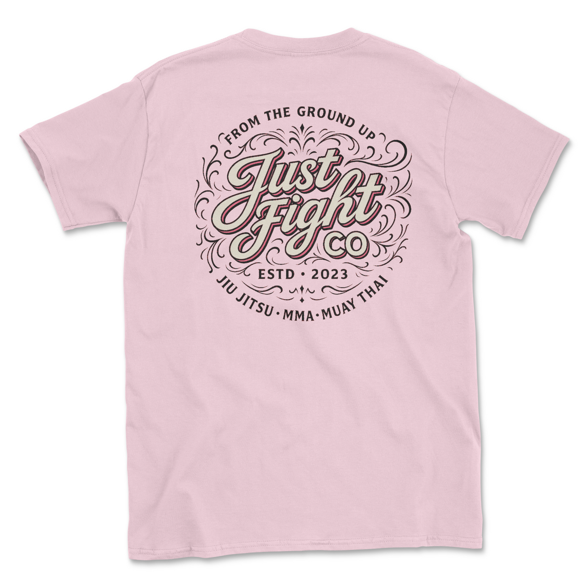 Just Fight Co. Foundations Tee – Pink & Black
